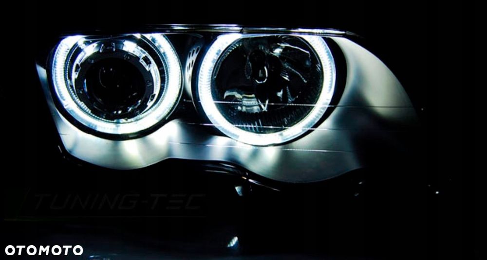 Reflektor Lampa kpl Diody Soczewka Clear Black Czarne Bmw 3 E46 1998-2001 - 2