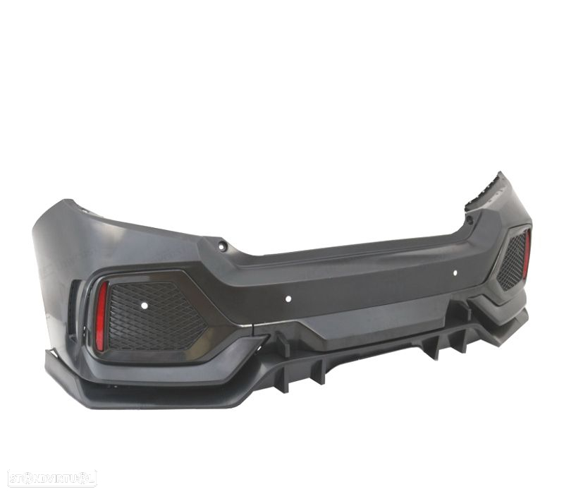 PÁRA-CHOQUES TRASEIRO HONDA CIVIC 16- LOOK TYPE R - 3