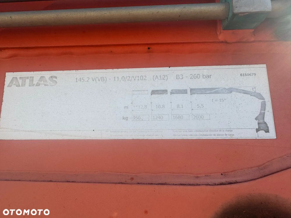 MAN TGX 26.480 • HDS Atlas 145.2 •Oś podnoszona i skrętna 426 tys. km - Zestaw z przyczepą Schwarzmüller Oś przednia – resory piórowe, tylna – pneumatyka • - 31