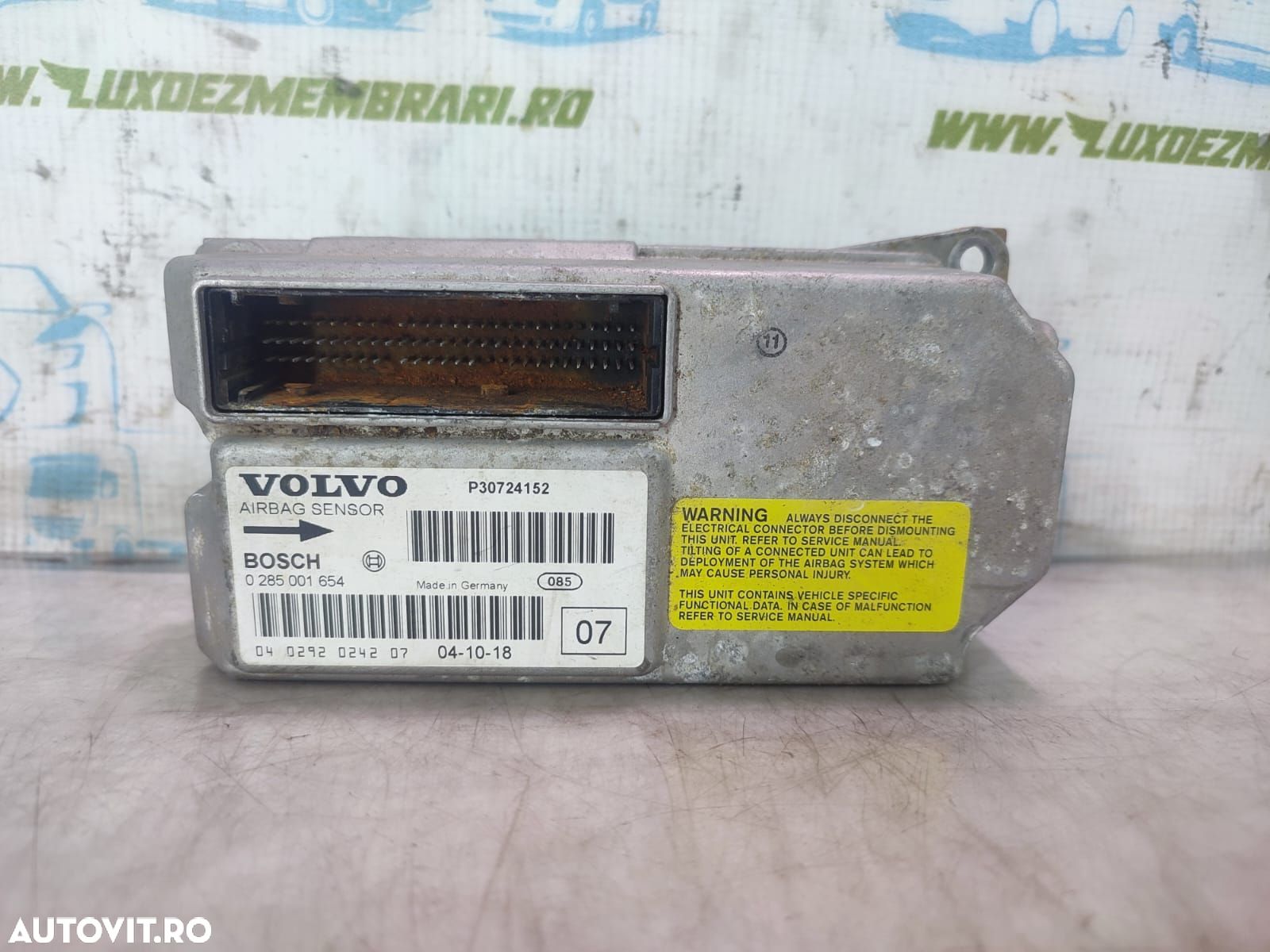 Calculator airbag 0285001654 Volvo XC90 1 [2002 - 2006] - 1