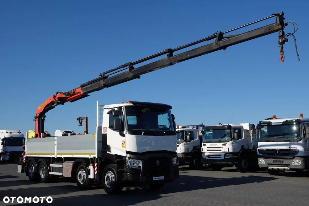 Renault C 430 / 8x4 / SKRZYNIOWY 7 M + HDS PALFINGER 33002 -wysów: 14,5 M / UDŹWIG 9800 KG / STEROWANIE RADIOWE / ROTATOR / EURO 6 - 6