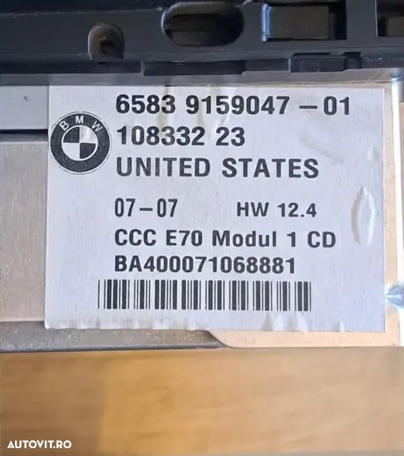 Unitate modul radio cd cu navigatie CCC casetofon bmw X5 E70 X6 E71 - 4