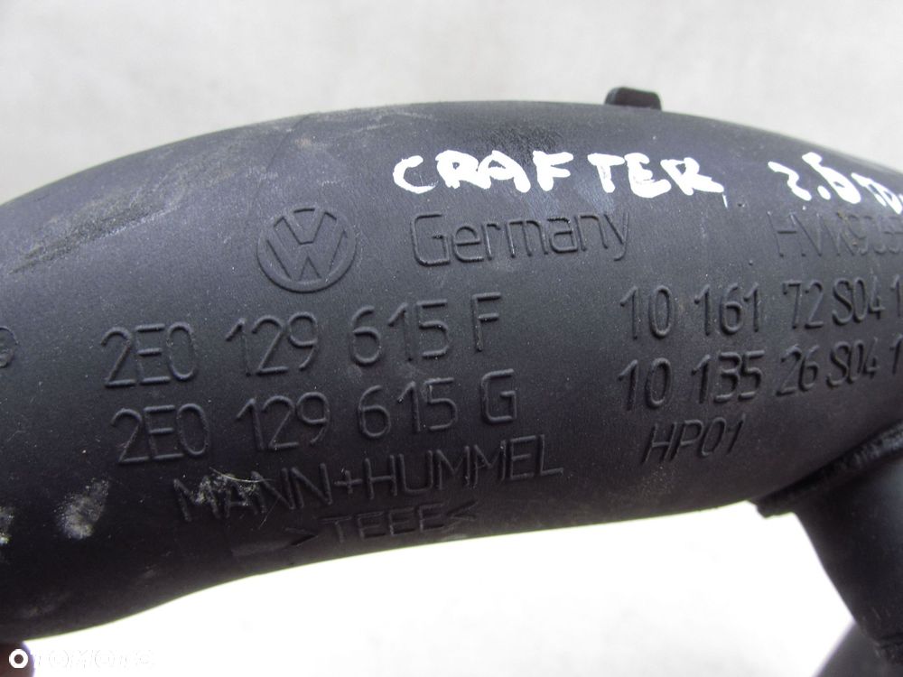VW CRAFTER 2.5 TDI LIFT 11-18 RURA PRZEWOD DOLOT POWIETRZA 2E0129615F 021103687 - 8