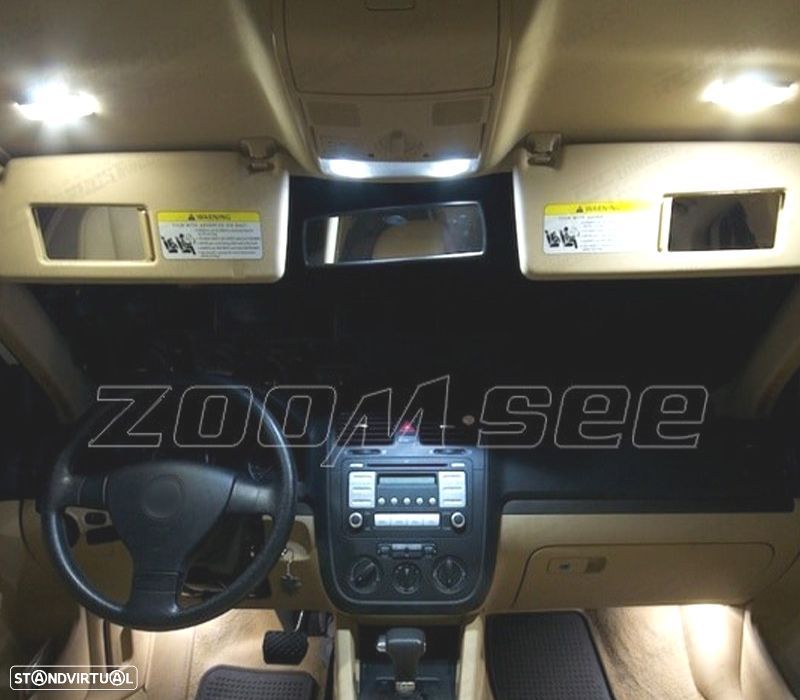 KIT COMPLETO DE 17 LAMPADAS LED INTERIOR PARA VOLKSWAGEN VW JETTA 5 MK5 MKV 05-10 - 4