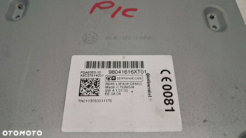 citroen c4 i picasso lift radioodtwarzacz oryginalne radio 98041616xt - 5