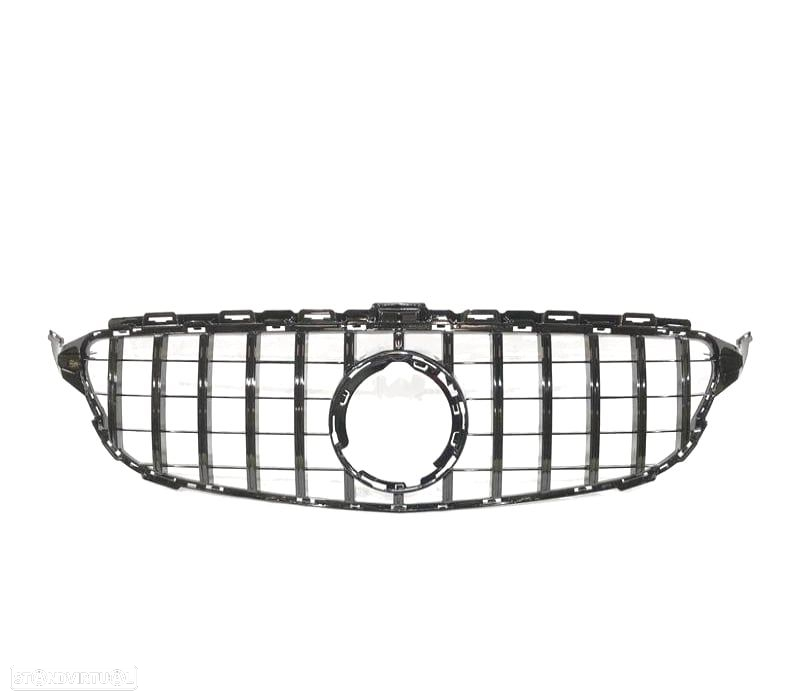 GRELHA FRONTAL MERCEDES W205 19- LOOK AMG GT PRETO - 4