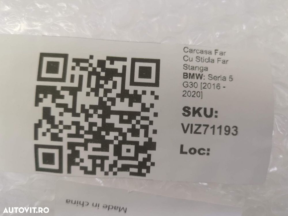 Carcasa Far Cu Sticla Far Stanga BMW Seria 5 G30 2016 2017 2018 2019 2 - 8