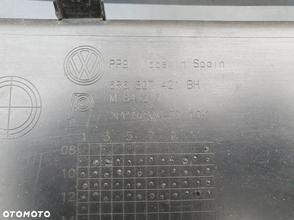 ZDERZAK TYŁ TYLNY VW Polo V 6R 6R6807421BH pod czujniki - 7