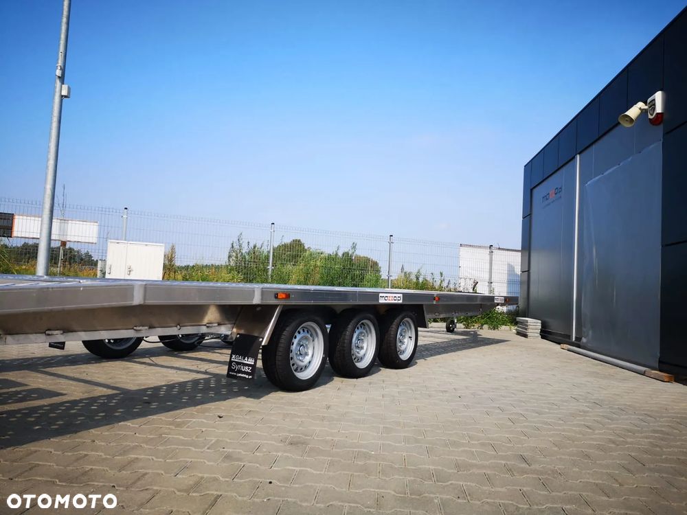 MAZZO DOSTAWA! Laweta aluminiowa 850x204 Masa własna TYLKO 670kg! DMC 3500kg, trzyosiowa, przyczepa na 2 samochody - 9