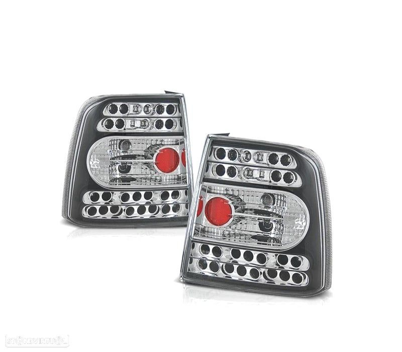 FAROLINS TRASEIROS LED VOLKSWAGEN VW PASSAT 3B 96-00 PRETO - 1