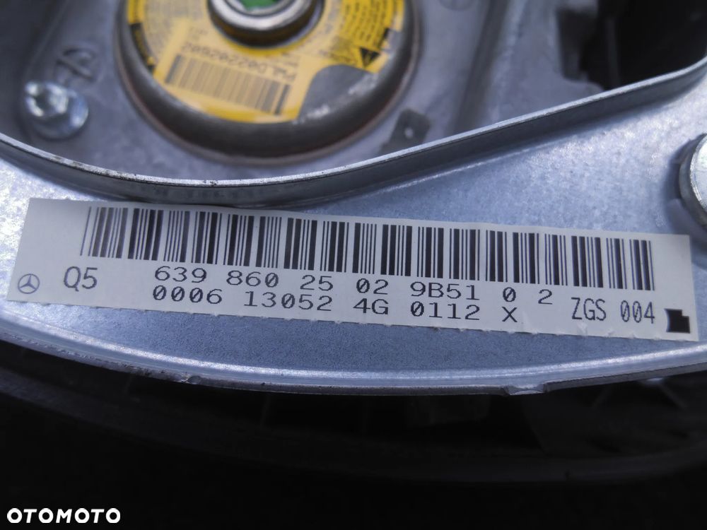 AIRBAG PODUSZKA POWIETRZNA KIEROWCY MERCEDES VITO VIANO W639 A639 A6398602502 - 5