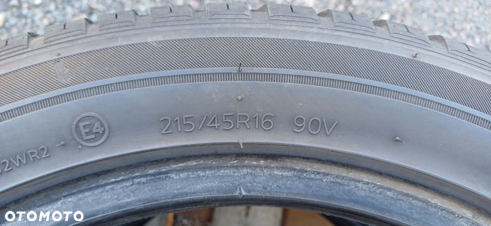 215/45R16 90V HANKOOK , dwie używane opony wielosezonowe. - 5