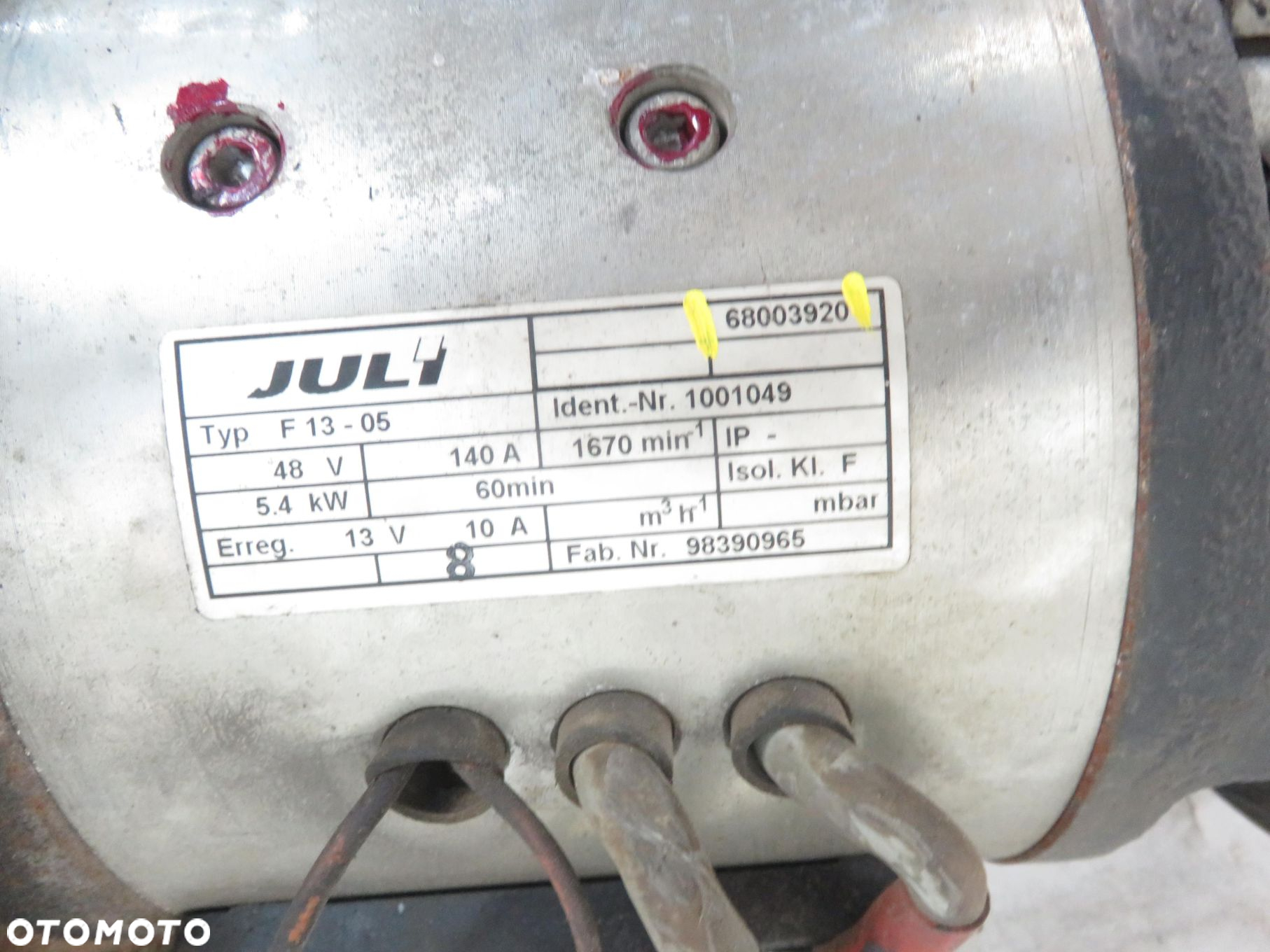 SILNIK ELEKTRYCZNY JUNGHEINRICH ETV 14 GE F13-05 JULI 68003920 - 9