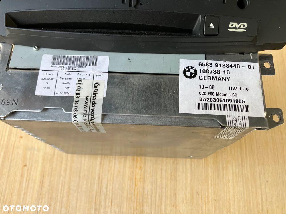 RADIO NAWIGACJA BMW E60 E61 CCC PRZED LIFT DVD 6953773 9138440 - 5