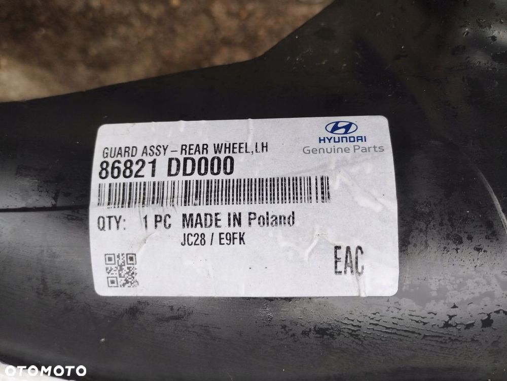 Nadkole lewe tył Hyundai Kona Electric Elektryk NOWE ORYGINALNE 86821-DD000 - 4