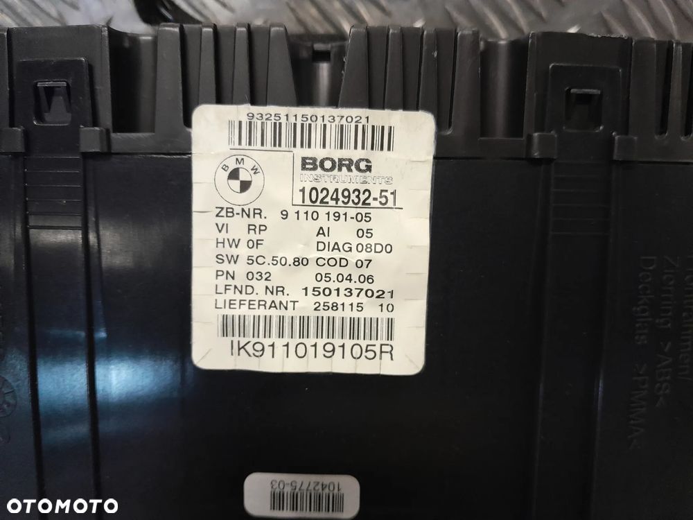 Zegary licznik BMW 1 E87 04-11r. 2.0 B 9110191 - 4