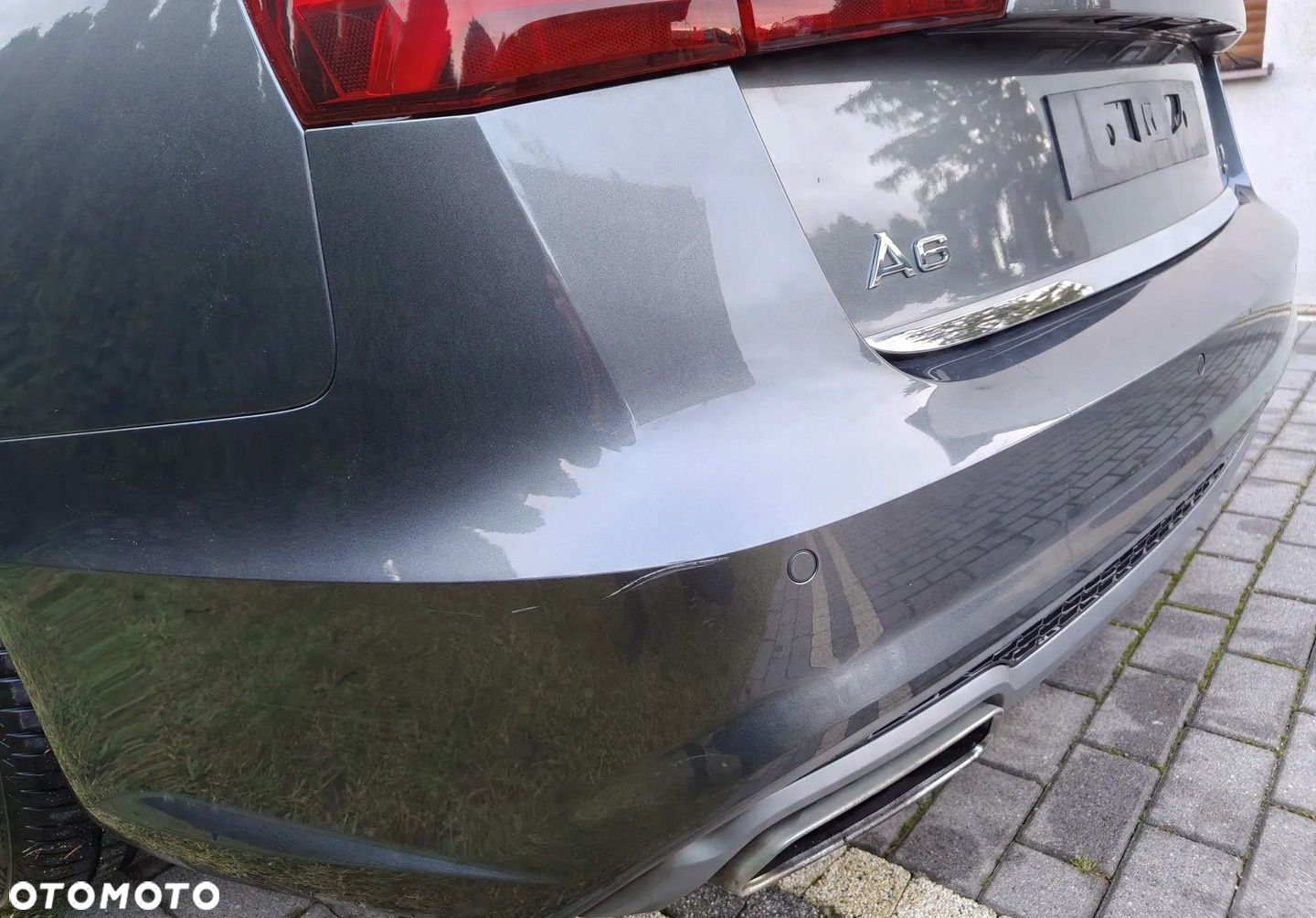 AUDI A6 S6 C7 4G LIFT 15-18 KOMBI AVANT ZDERZAK TYŁ TYLNY LZ7S DAYTONA GRAY - 8