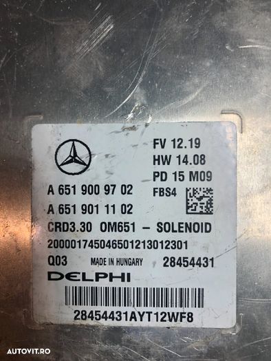 ECU Calculator motor Mercedes 2.2CDI A6519009702 A6519011102 CRD3.3 - 2