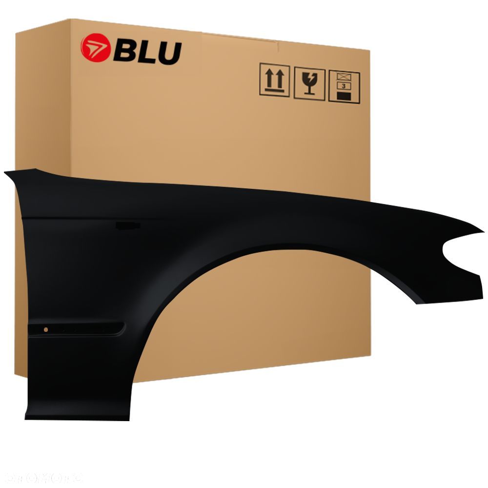 BLU Błotnik BMW 3 E46 475 prawy czarny 01-05 przód sedan kombi FL LCI ocynk SchwarzerSaphir - 1