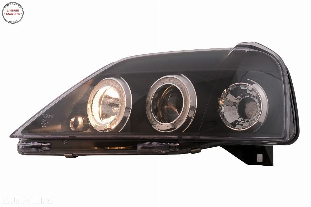 Faruri LED Angel Eyes Dacia Logan (2004-2008) Negru- livrare gratuita - 4