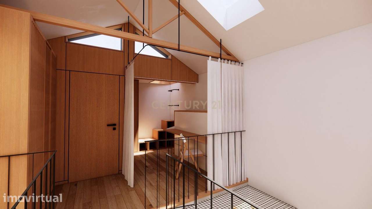 Moradia de Design T1+1 com Fachada em Pedra e Projeto Aprovado – Centr - Grande imagem: 2/17
