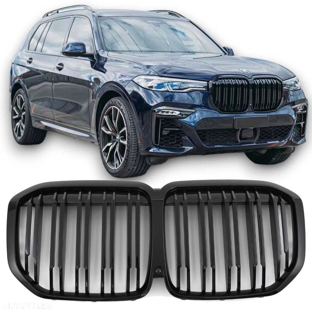 Grile Nari Duble M Design / Grila Centrala Dubla BMW X7 G07, 2019-2022 - 1