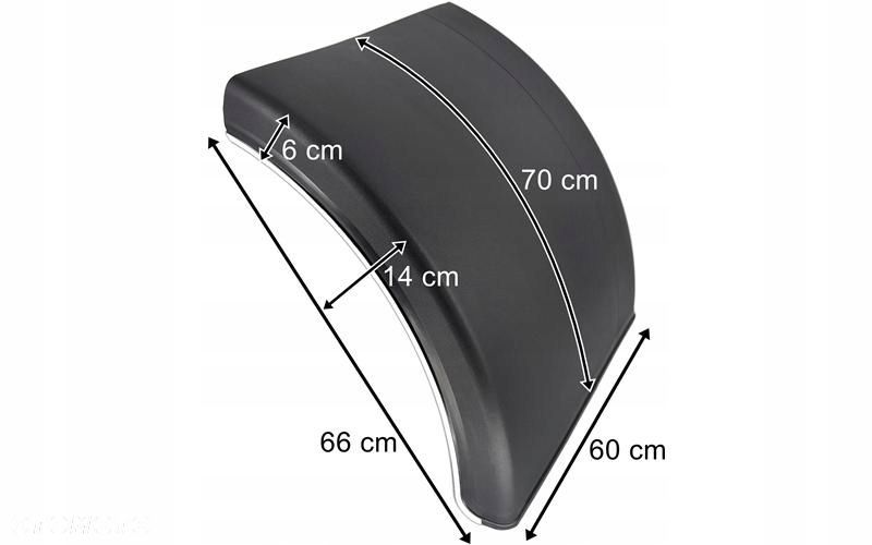 nadkole błotnik plastikowy tylny 600mm bez mocowania - 2