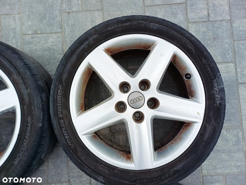 FELIGI Z OPONAMI ALUMINIOWE AUDI A4 B6 B7 R17 5X112 ET45 57,1 mm OPONY HANKOOK 235/45 LATO NR8 - 5