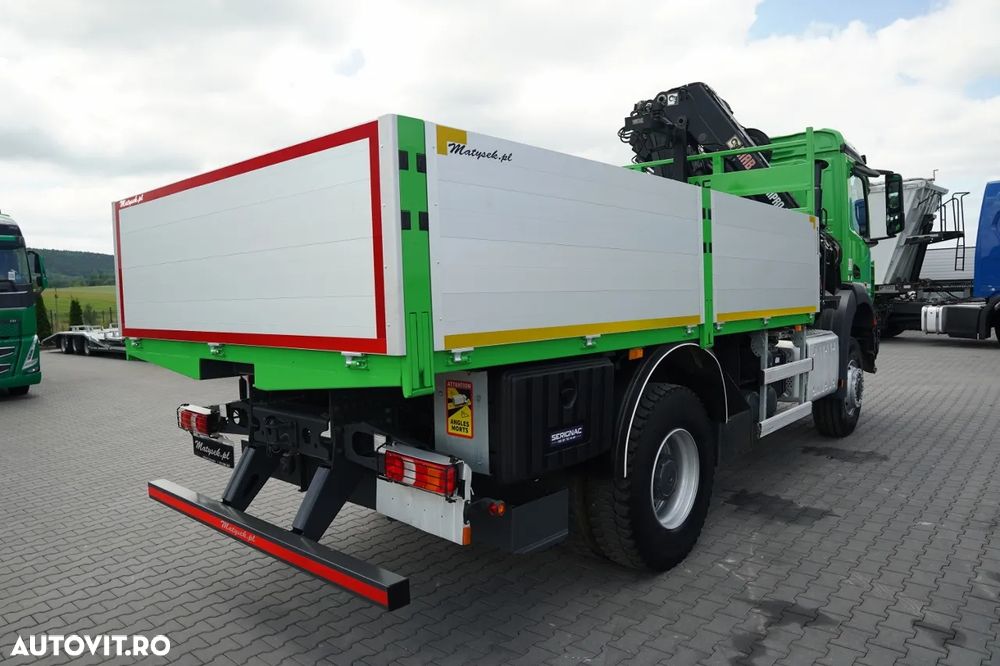 Mercedes-Benz AROCS 1835 / 4x4 / LIVRARE + HIAB 162 ES-3 HDS / RADIOCOMANDĂ / ROTATOARE / FURCĂ / EURO 6 - 12