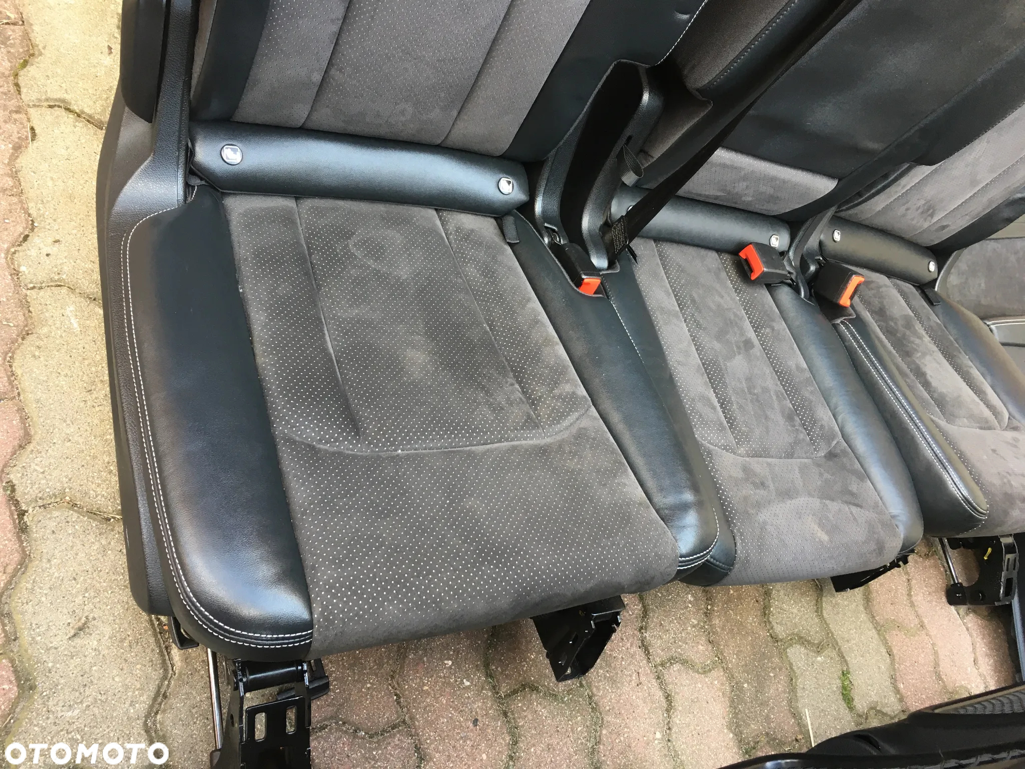 AUDI Q7 4M / S-Line / FOTEL FOTELE KANAPA BOCZKI TAPICERKA / SKÓRA CZARNA / 7 OSOBOWA / ISOFIX / ORYGINAŁ - 18
