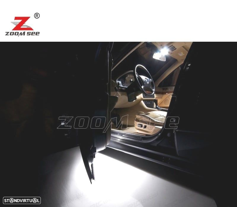 KIT COMPLETO DE 21 LÂMPADAS LED INTERIOR PARA BMW E39 5 SERIES 530D 525D 520D 520I 525I 528I 530I 5 - 2
