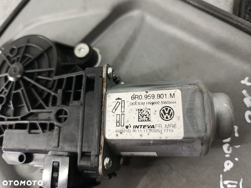 PODNOŚNIK SZYBY LEWY PRZÓD Z STELAŻEM SKODA FABIA II FL 6R0959801M - 3