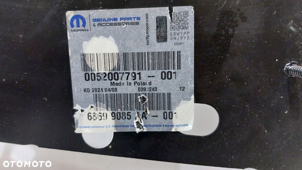 pas tylny ściana wzmocnienie fiat 500 oryginał 52007791 - 7
