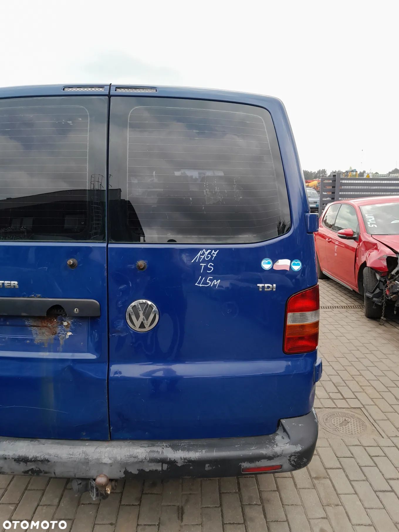 VW T5 DRZWI PRAWE TYLNE PRAWY TYŁ FURTKI SKRZYDEŁKOWE - 1