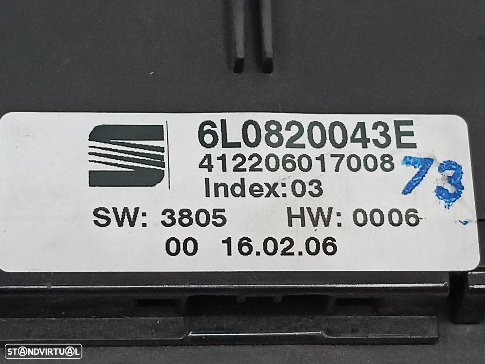 COMANDO CLIMATIZADOR SEAT IBIZA III 2006 -6L0820043E - 3