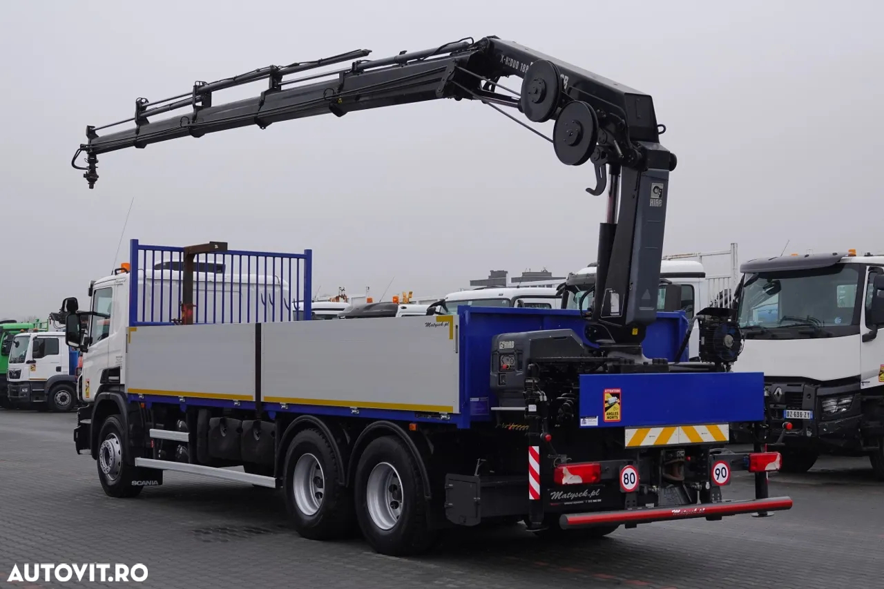 Scania P420 / 6x4 / BOX - 6.8 m / HDS HIAB 188 4x extension -13 meters / EURO 6 / RADIO CONTROL / ROTATOR / PALLET FORKS - 2