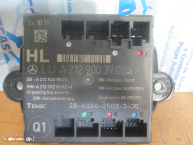 Modulo A2129003906 MERCEDES W212 2011 MÓDULO PORTA TRÁS ESQ - 2