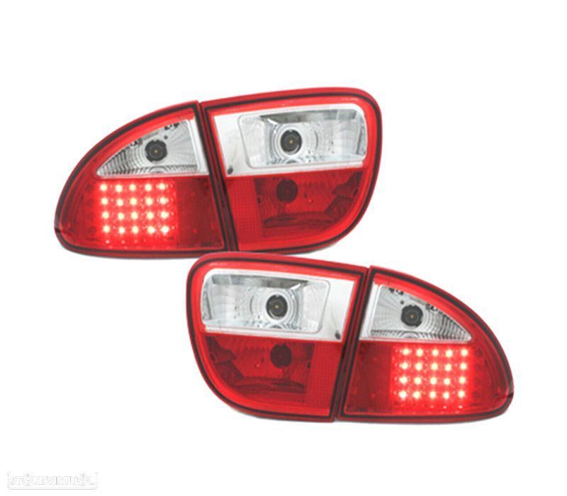 FAROLINS TRASEIROS LED SEAT LEON 1M 99-05 VERMELHO BRANCO - 3