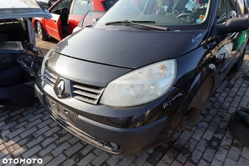 MASKA ZDERZAK BŁOTNIKI LAMPY SCENIC II PH1 NV676  RENAULT 2004-2006 CZARNY PRZÓD KOMPLETNY - 4