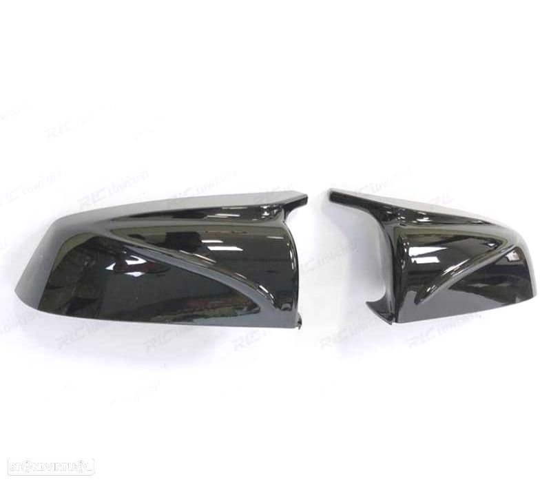 CAPAS DE ESPELHOS RETROVISORES BMW E60 LCI LOOK M4 07-09 PRETO BRILLANTE - 3