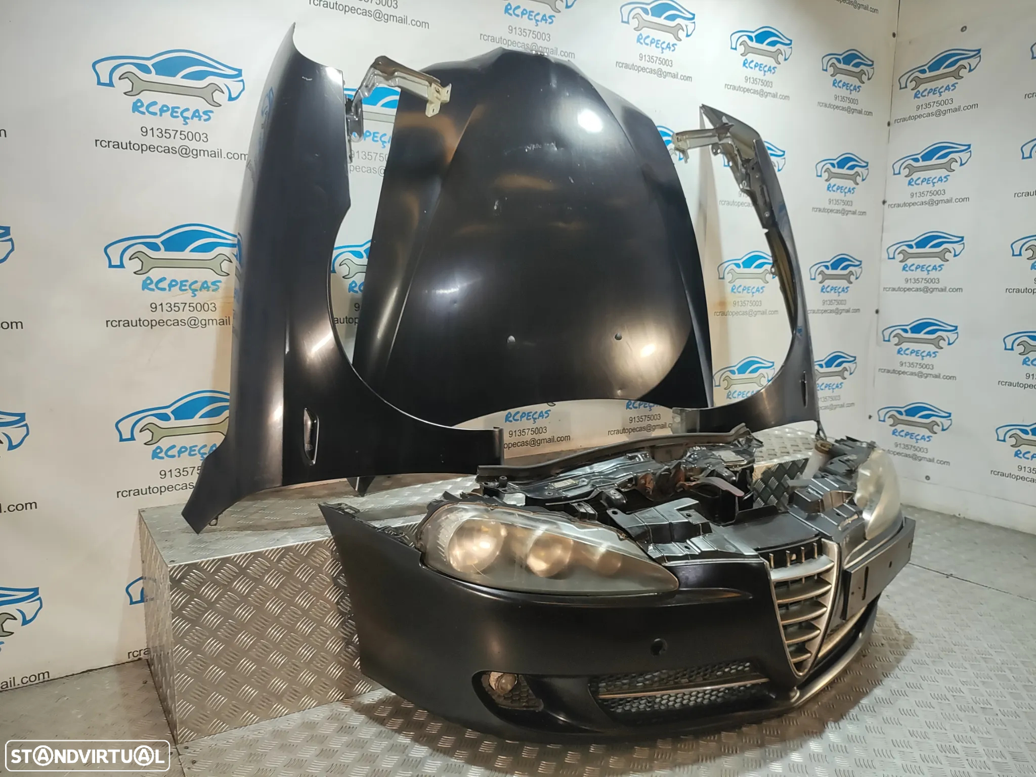 FRENTE COMPLETA ALFA ROMEO 147 937 FACELIFT COLLEZIONE CAPOT PARACHOQUES GUARDA-LAMAS OTICAS RADIADOR VENTILADOR FRENTE FIBRA REFORÇO - 2
