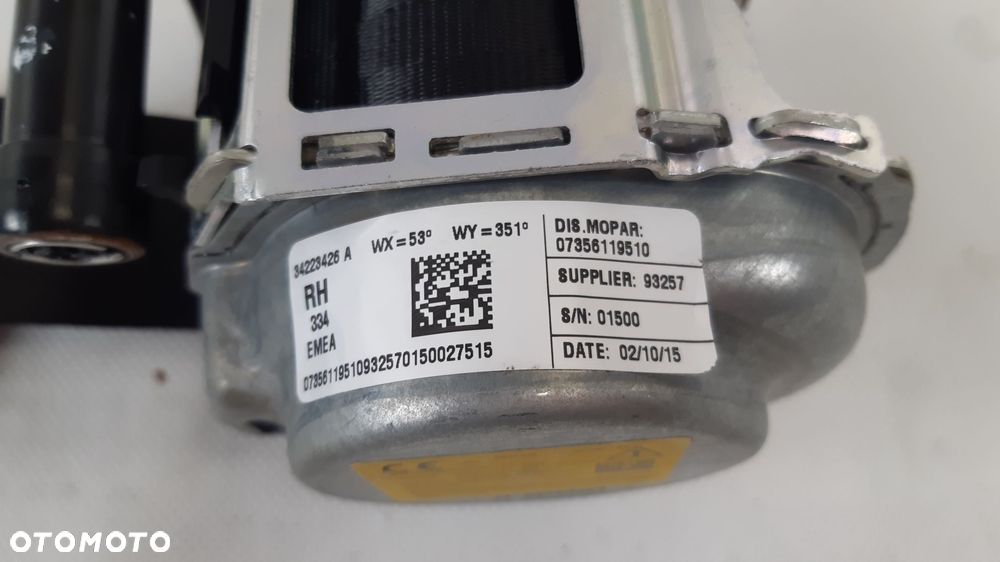 FIAT 500X PAS BEZPIECZEŃSTWA PRAWY TYŁ '07356119510 - 5