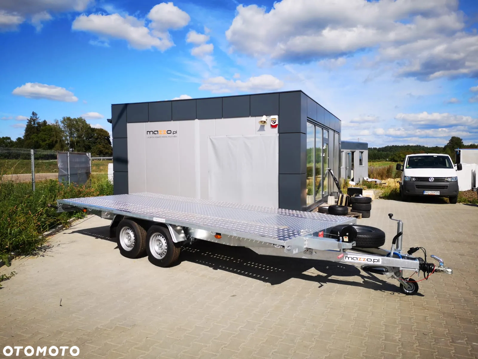 Boro Dostawa laweta 500x210cm DMC3000kg wypełnienie blacha alu, prosta platforma AMORTYZATORY Koło zapasowe - 7