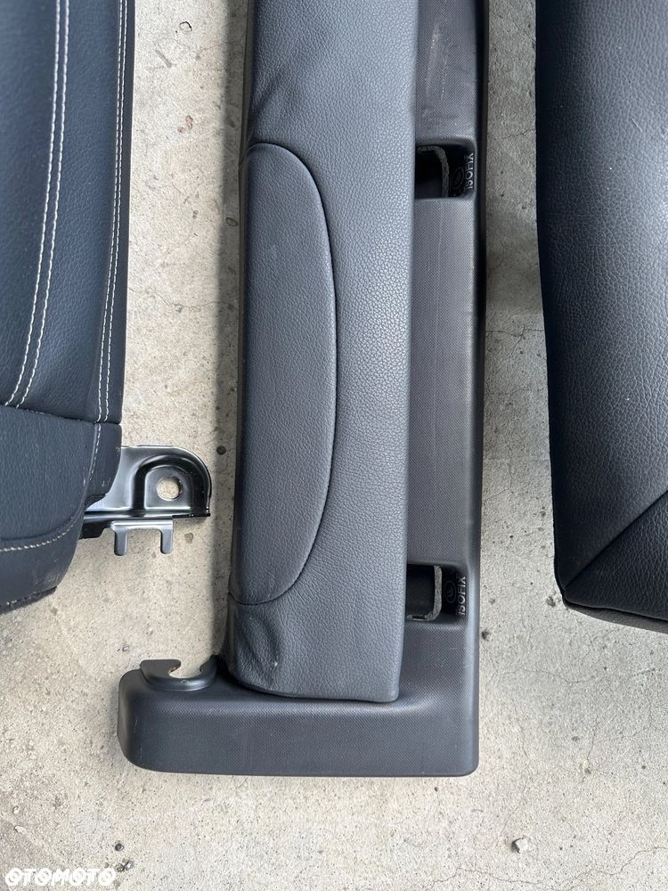 Smart 453 twingo 3 kanapa siedzisko fotel tył isofix skóra biała nić - 6