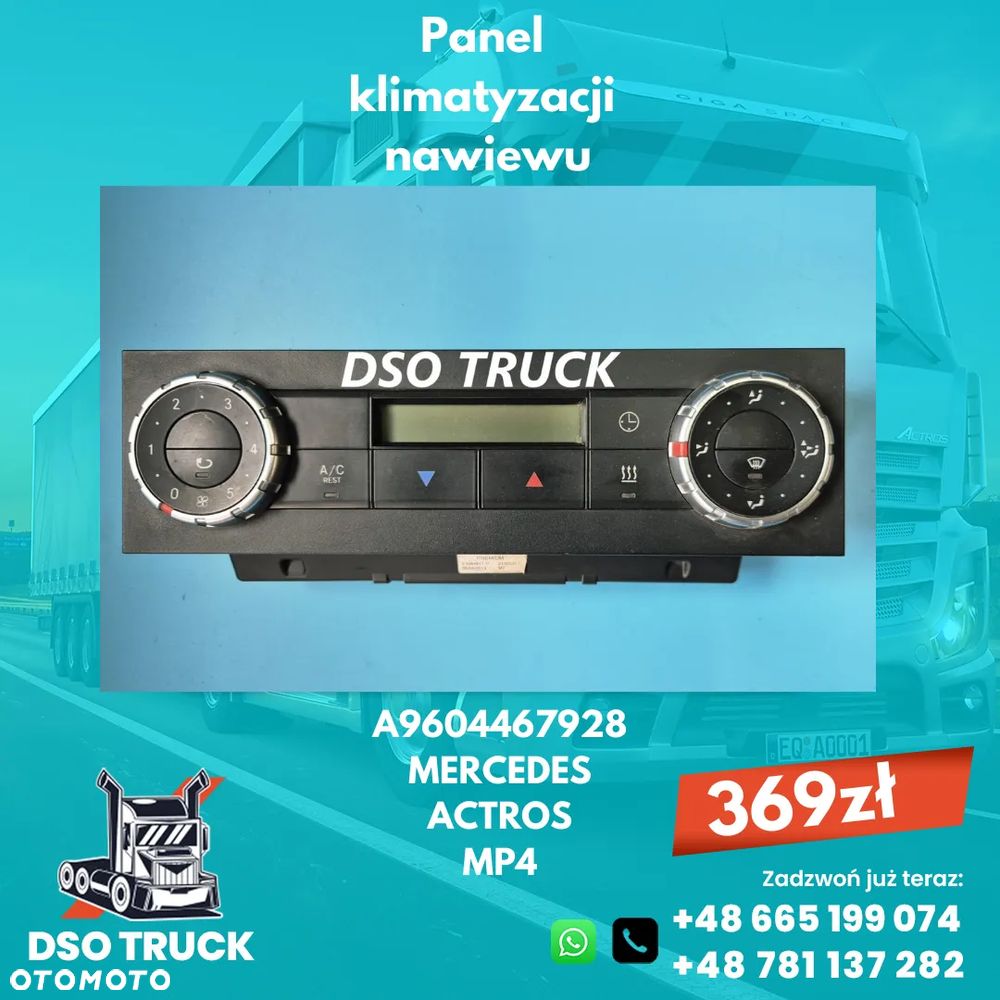 A9604467928 A9614460928 Panel klimatyzacji nawiewu MERCEDES ACTROS MP4 - 1