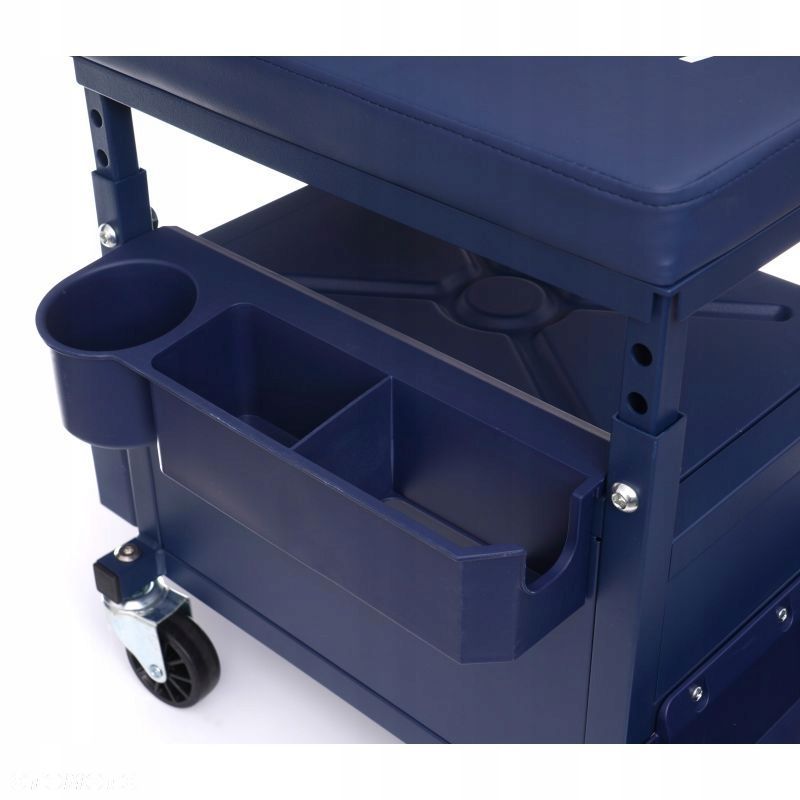 TABORET STOŁEK WARSZTATOWY NA KÓŁKACH 1X SZUFLADA SCHOWEK 3X PÓŁKI KD10761 - 7
