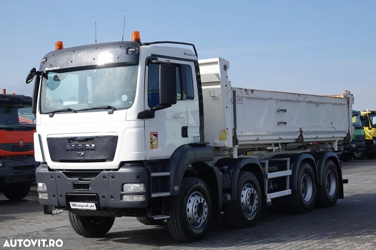 MAN TGS 35.400 / 8x4 / BASCULANTE / BORDMATIC / HYDROBOARD / ANVELOPE 100% - 9