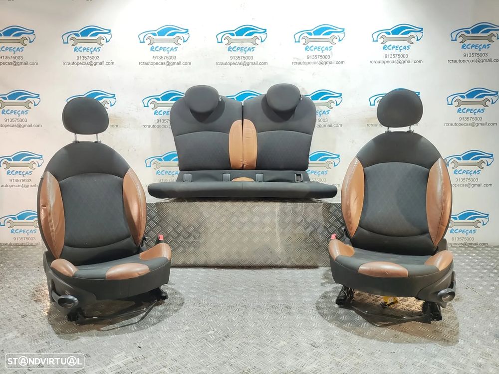 Conjunto Bancos Mini Cooper S R56 Pele Tecido