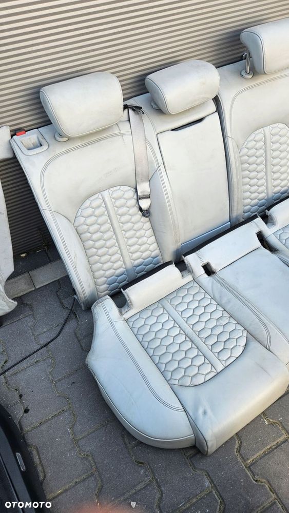 audi rs6 c7 4g s6 a6 c7 fotele kanapa skóra jasna mondsilber - 7