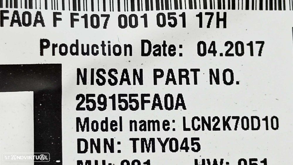 SISTEMA NAVEGAÇÃO GPS NISSAN MICRA V (K14) ACENTA - 5